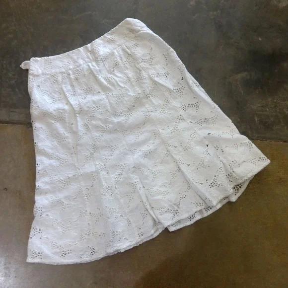 Coldwater Creek White Lace Fully Lined ALine Skirt - Picture 5 of 5